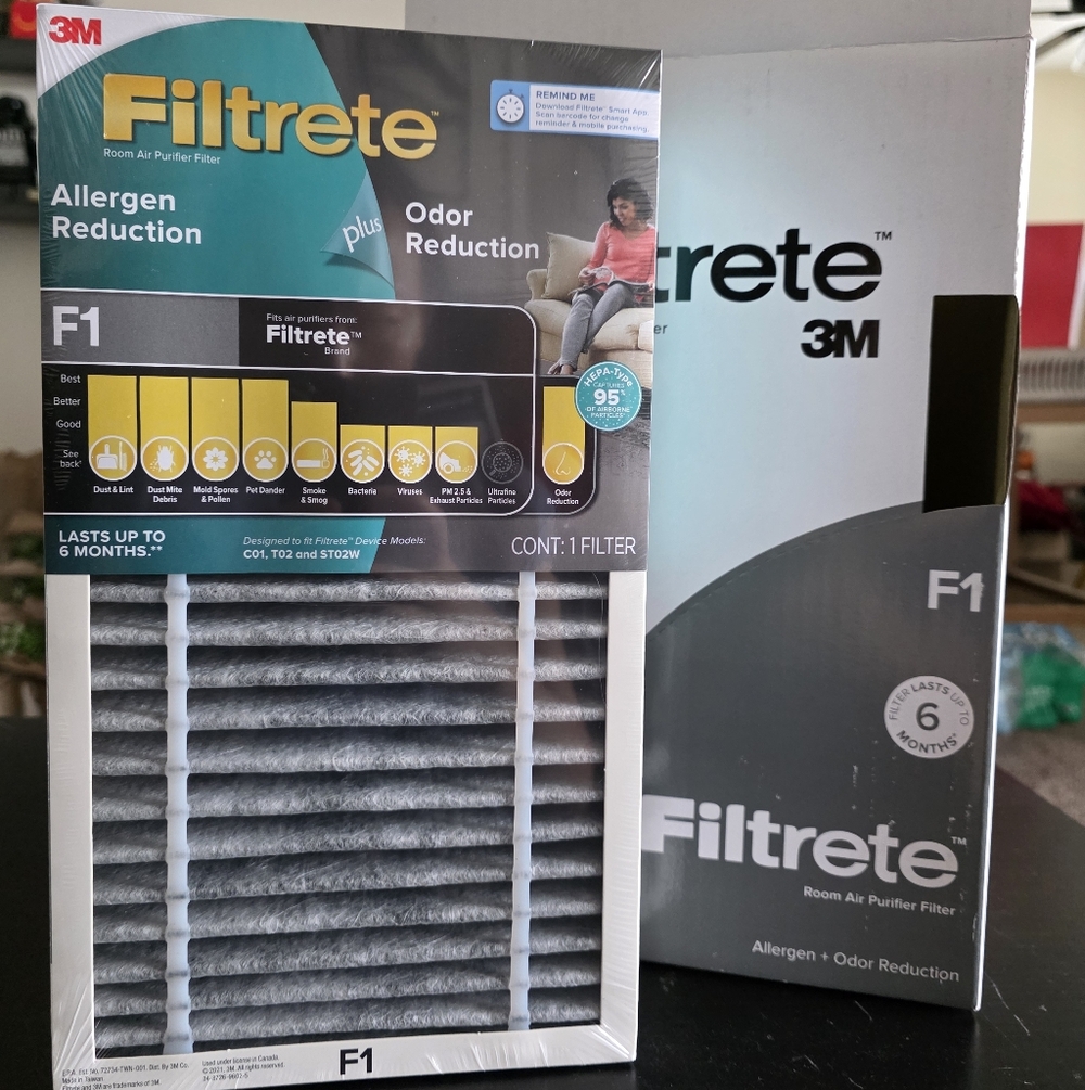 3M Filtrete Allergen Reduction Odor Defense Hepa Air Purifier Filter New 4pk